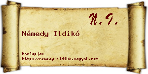 Némedy Ildikó névjegykártya
