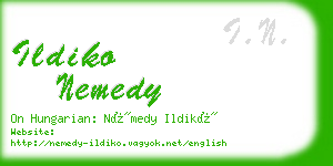 ildiko nemedy business card